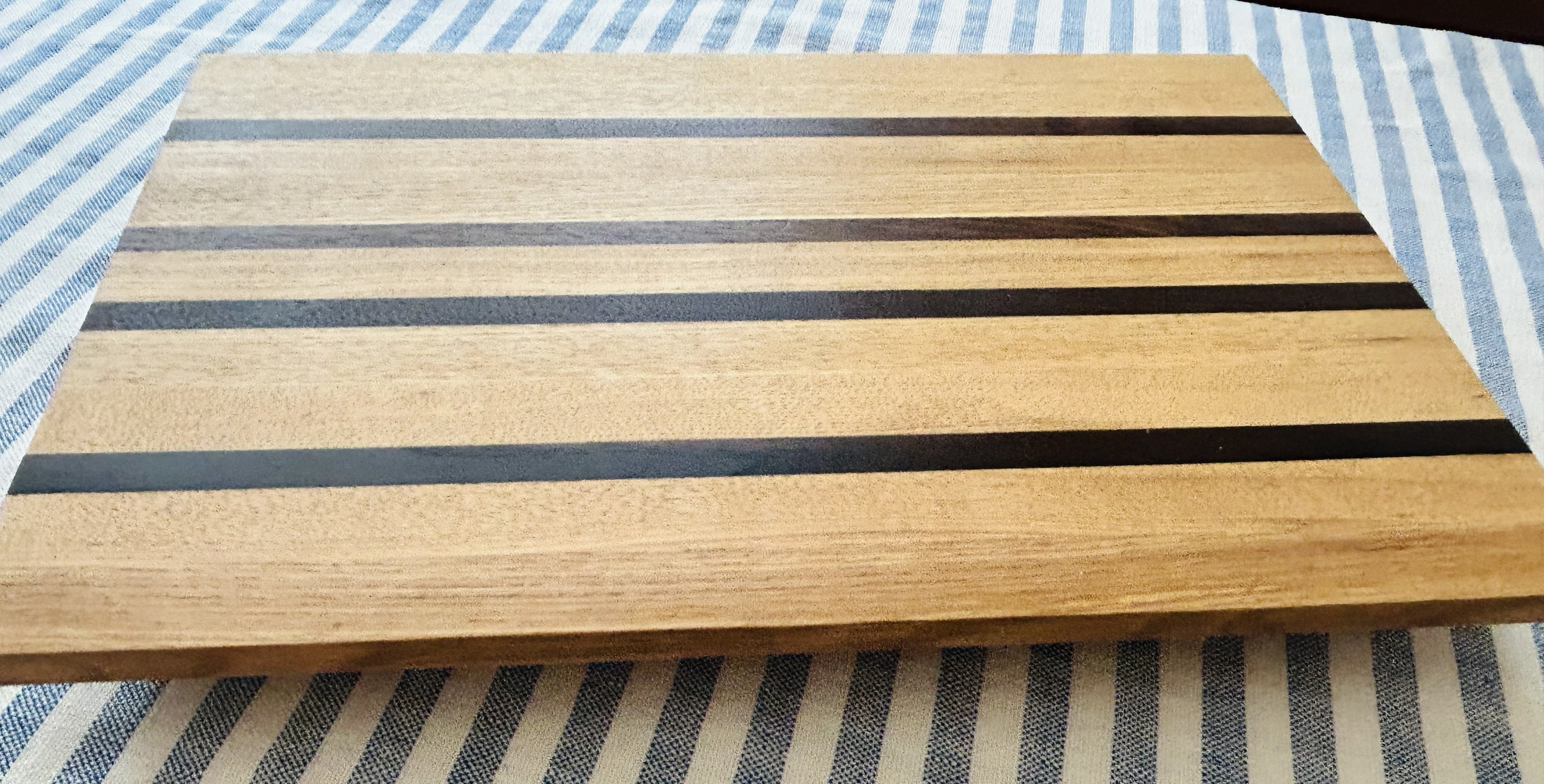 Quad Stripe Ash and Walnut Side Grain Cutting board